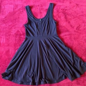 Free People Navy & Red Polka Dot Skater Dress